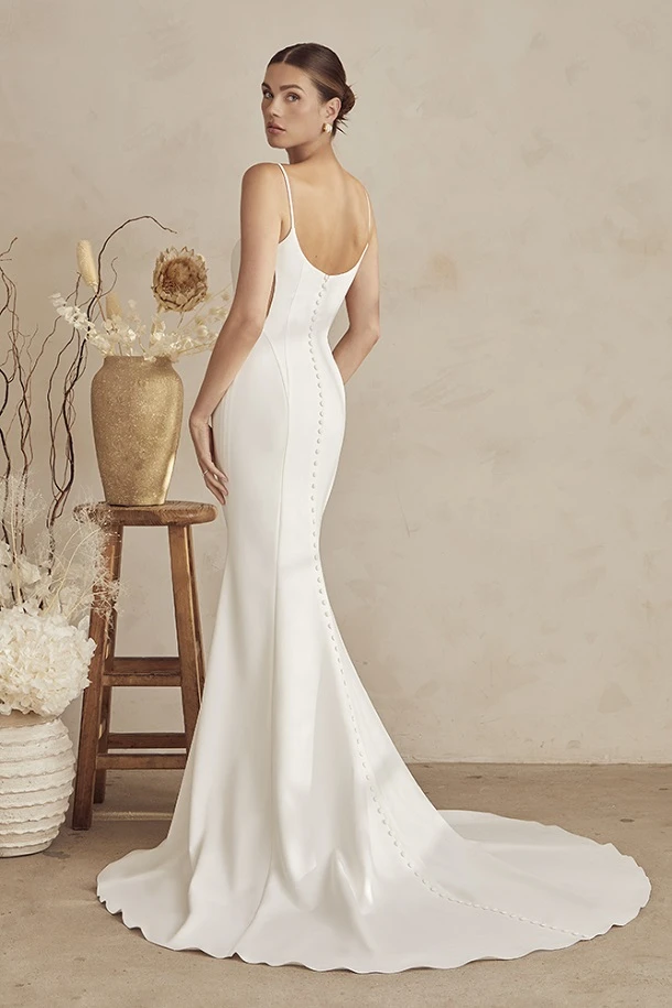 casablanca bridal le145 back