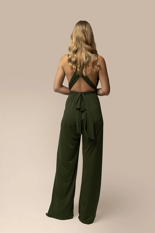 jumpsuit in green back